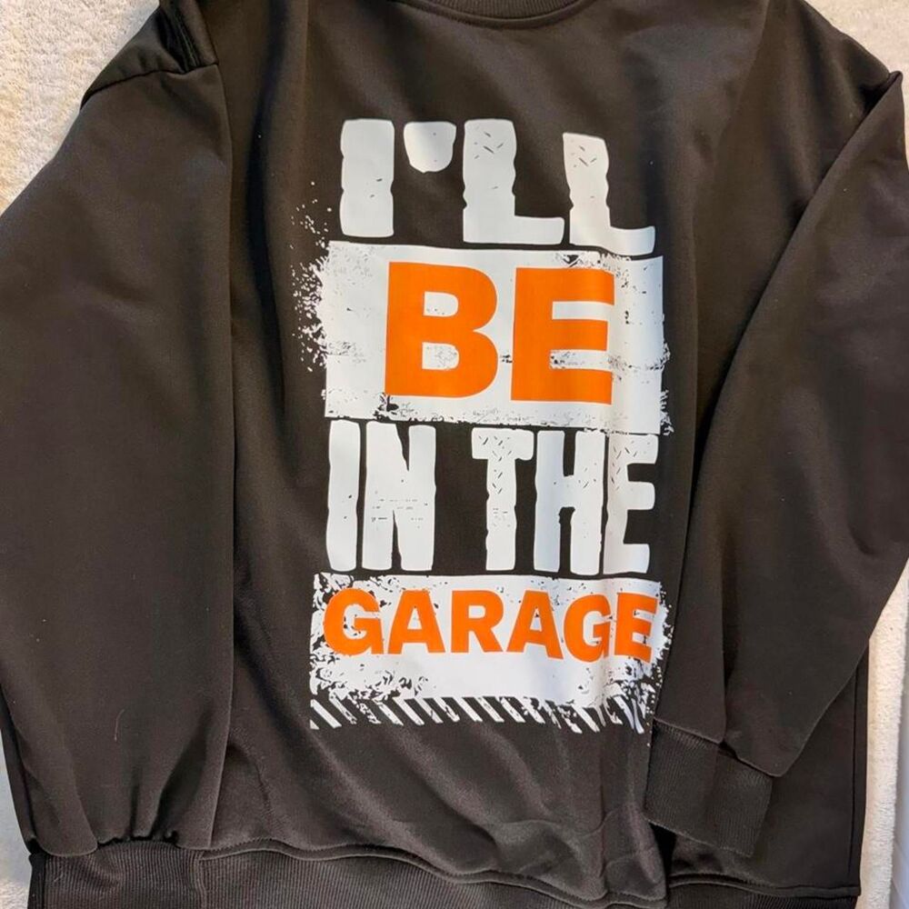 Garage Men's Black and Grey Sweatshirt